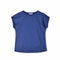 【日本製】 tシャツ レディース 半袖 インナー 柔らかい 薄手 無地 ショートスリーブ ブルー(FL23SS-21W-bl)